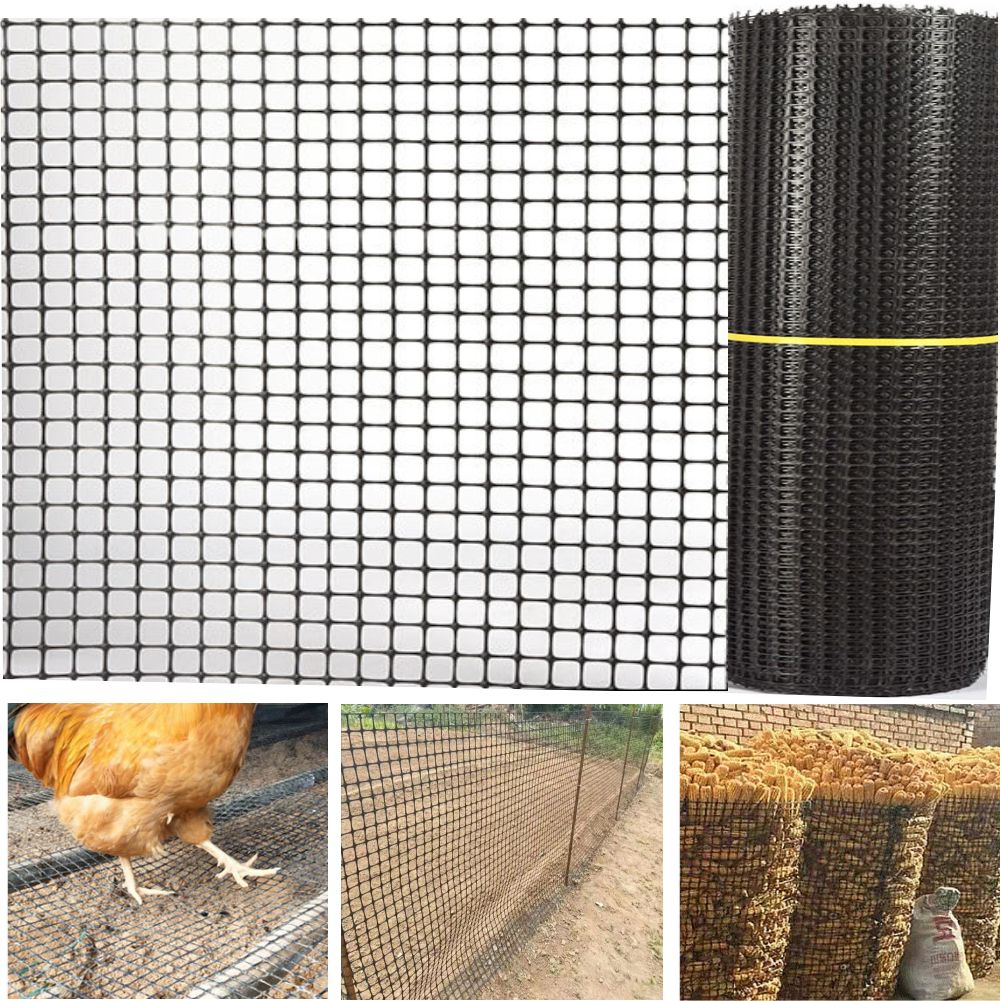 Rabbit Cage Wire - Tuinrooster gaas zwart plastic lekbestendig gaasnet