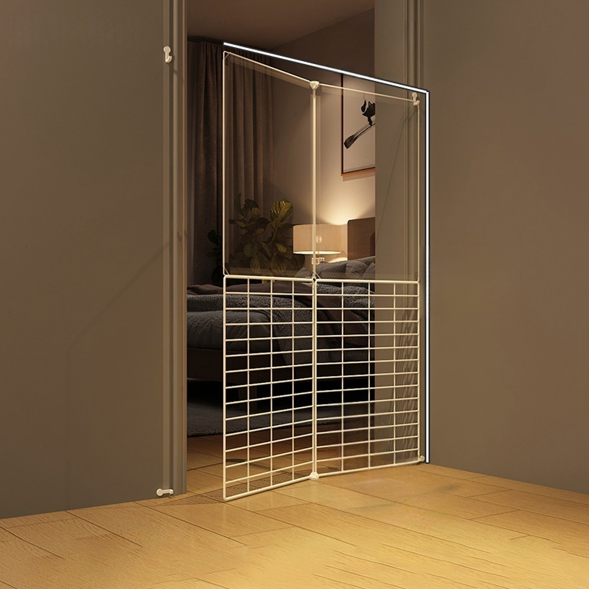 Rabbit Cage Wire - Kattenbestendige deurbarrière voor thuisgebruik, kattenblokkerend apparaat