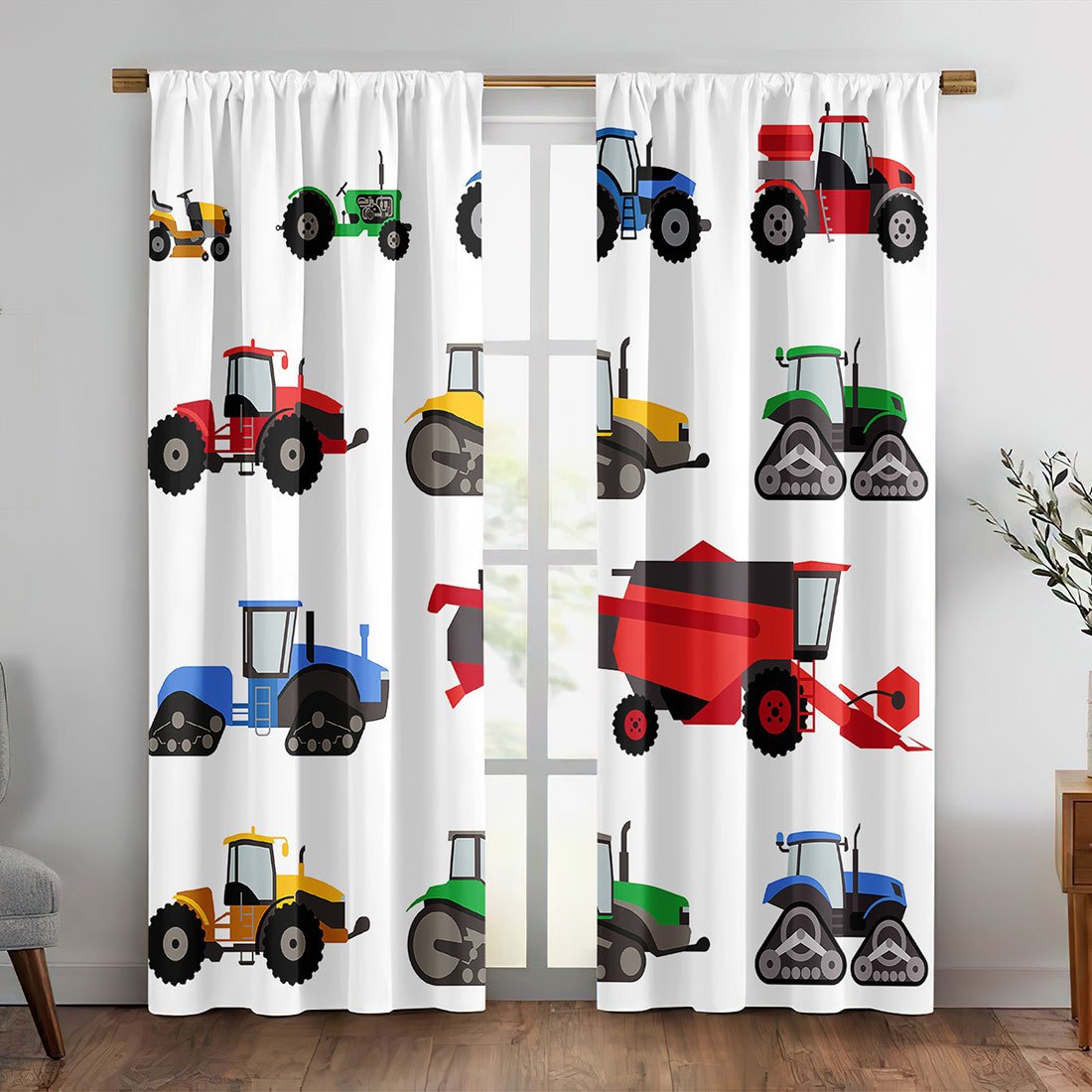 Cartoon Tractor Gordijn Kleurr - Agriculture Farming For Kids recensie en prijs