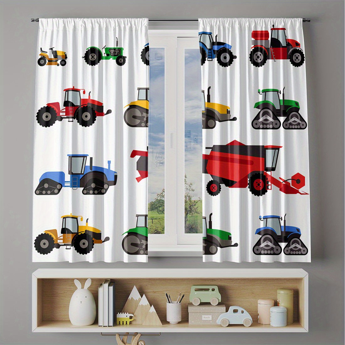 Cartoon Tractor Gordijn Kleurr - Agriculture Farming For Kids recensie en prijs
