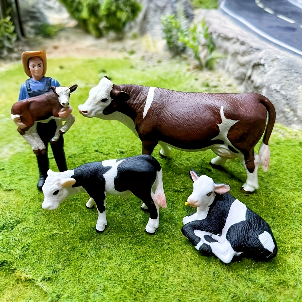 Boerderijboer en koe-modelset  - Agriculture Farming For Kids recensie en prijs